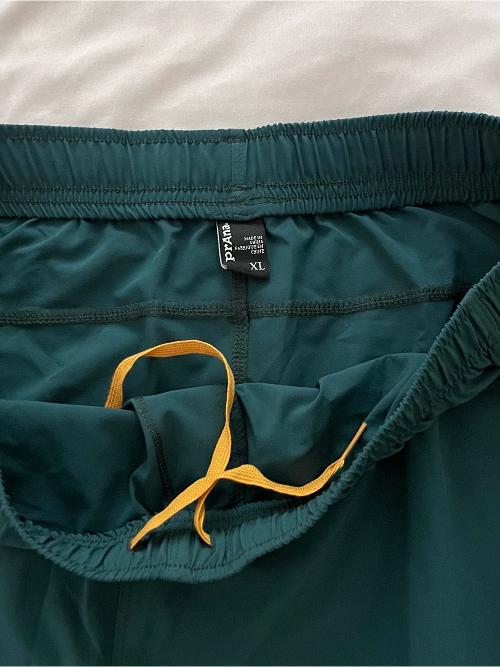 PrAna Vargas Yoga Kelly Green Shorts Athletic Lightweight Elastic Waist XL - Picture 3 of 11